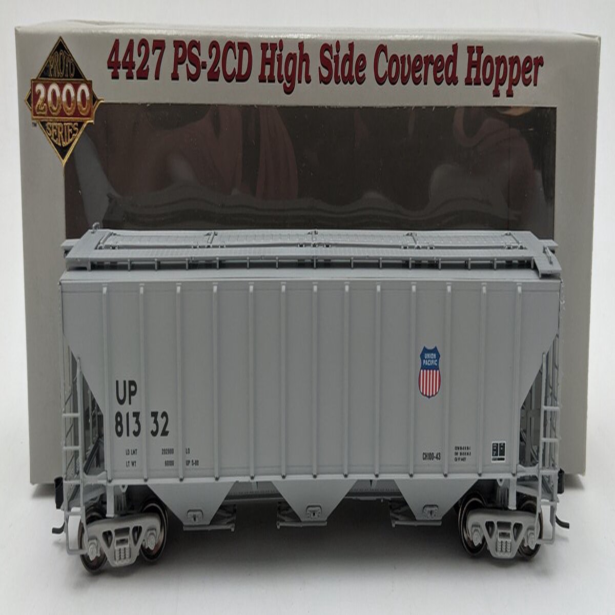 Proto 2000 21345 HO Union Pacific 4427 PS-2CD High Side Covered Hopper #81332 LN/Box