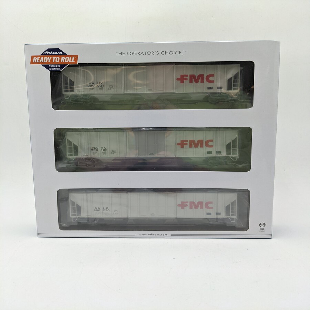 Athearn 81582 HO NAHX 54' FMC 4700 Covered Hopper - RTR (Pack of 3) NIB