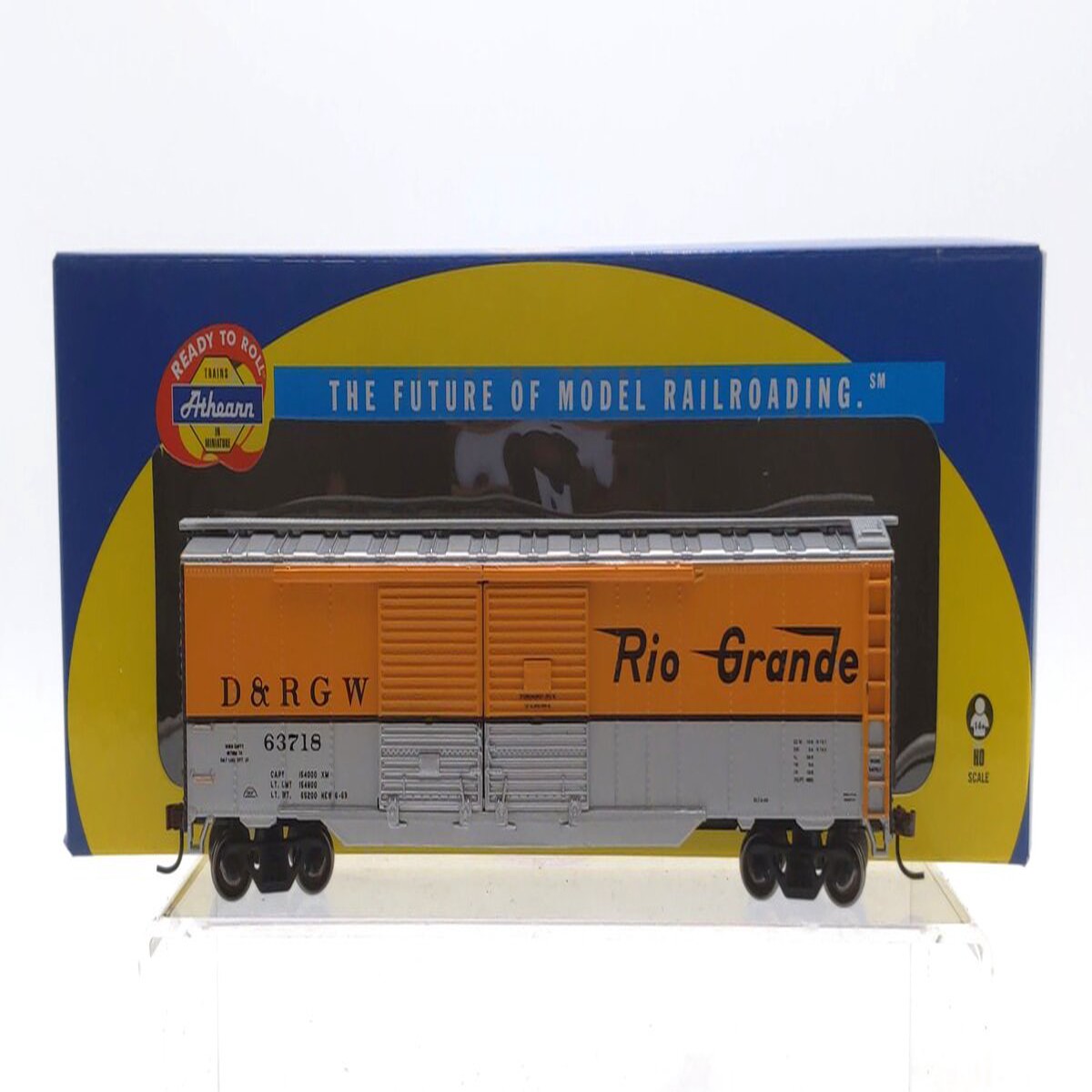 Athearn 98111 HO RTR Denver & Rio Grande Western 50' Double Door Box Car #63718 LN/Box