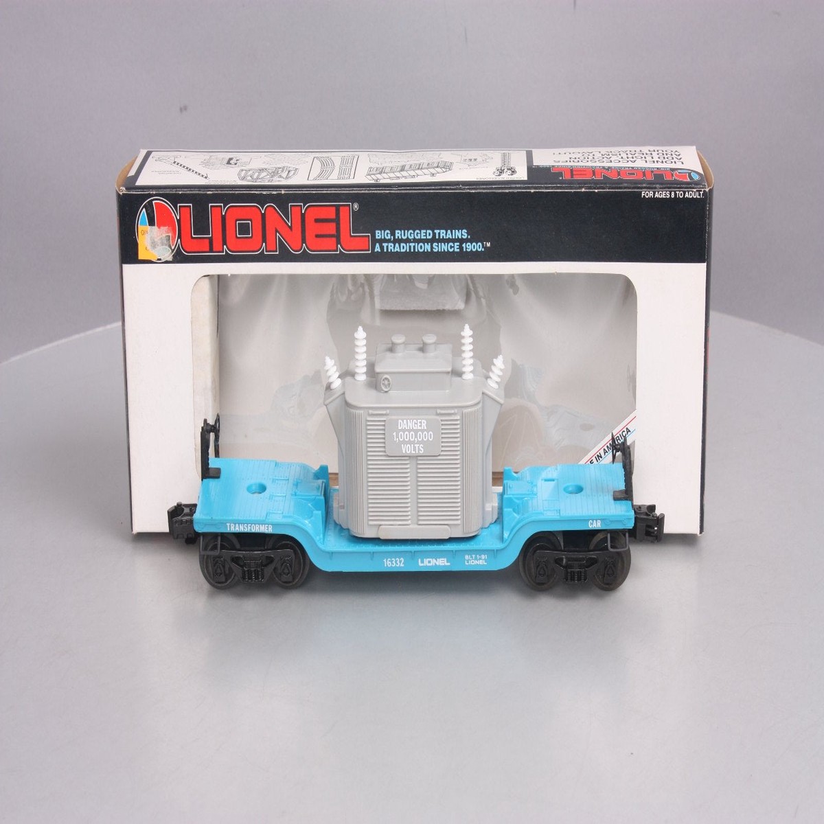 Lionel 6-16332 O Gauge Lionel Lines Depressed Flat Car w/ Transformer LN/Box