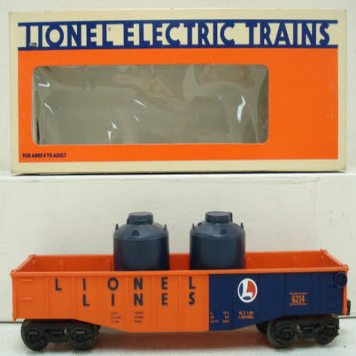 Lionel 6-6214 O Gauge Lionel Lines Gondola w/Canisters LN/Box