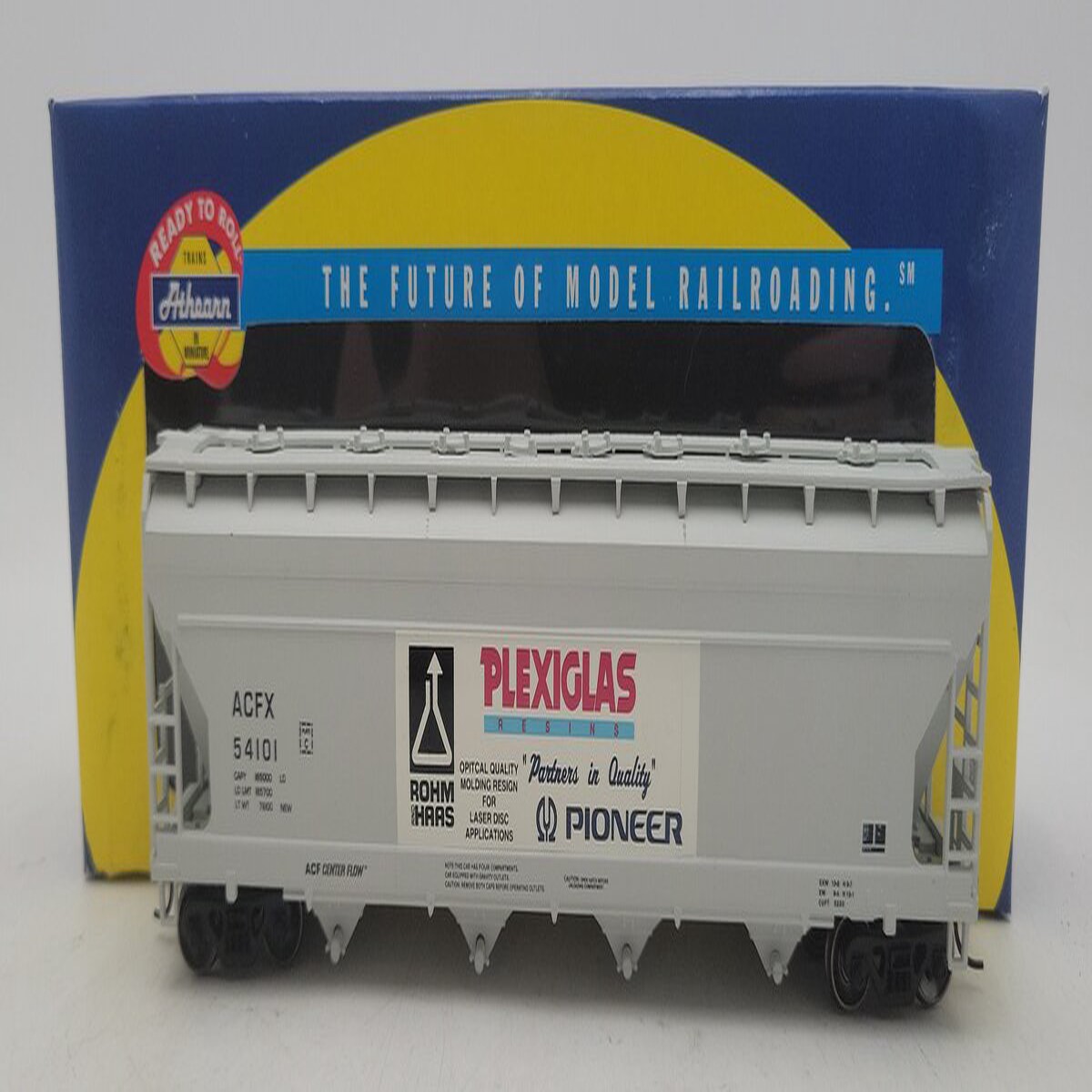 Athearn 7204 HO Scale Plexiglas ACF Centerflow Hopper #54101 LN/Box