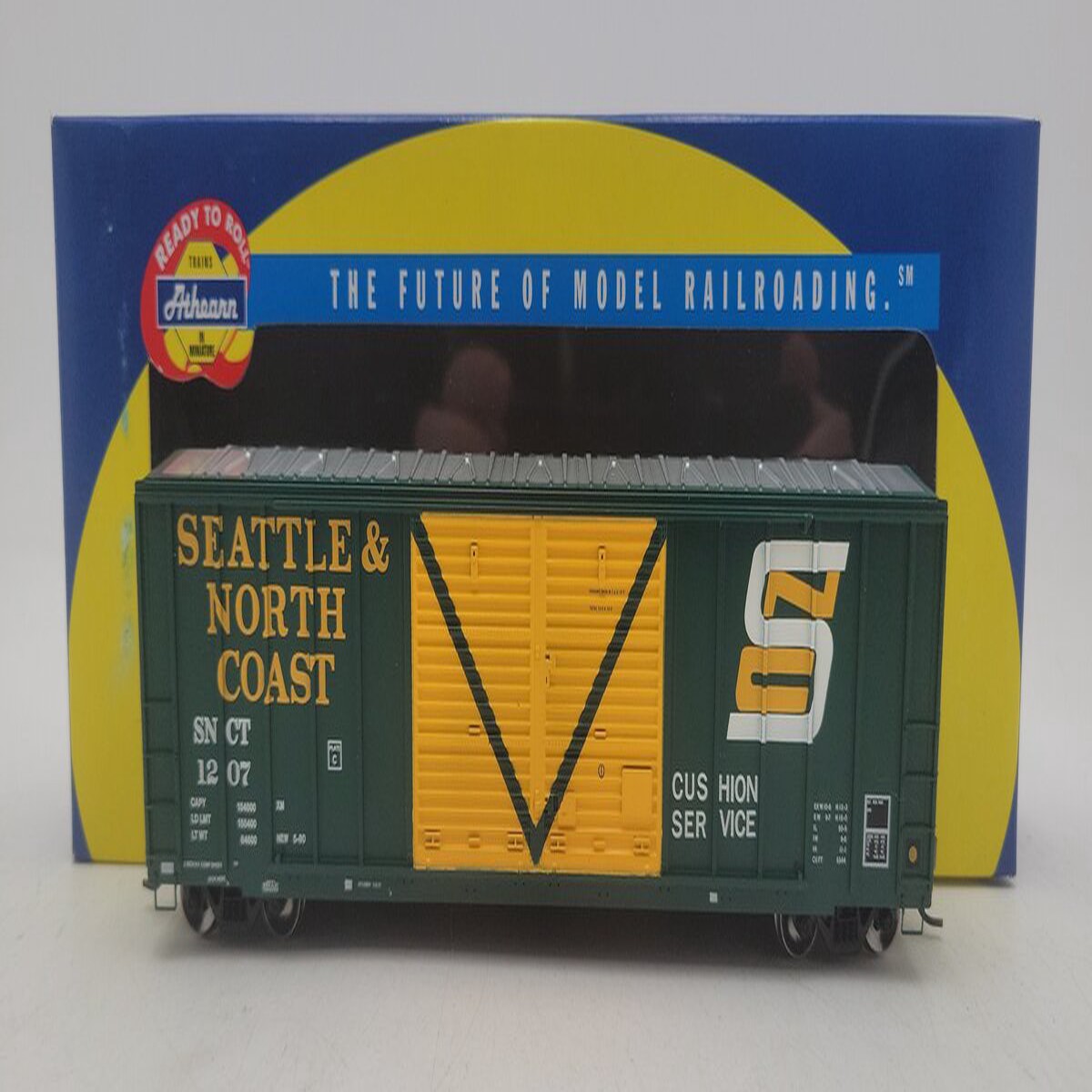 Athearn 92860 HO Scale Seattle & North Coast 50' FMC Double Door Boxcar #1207 LN/Box