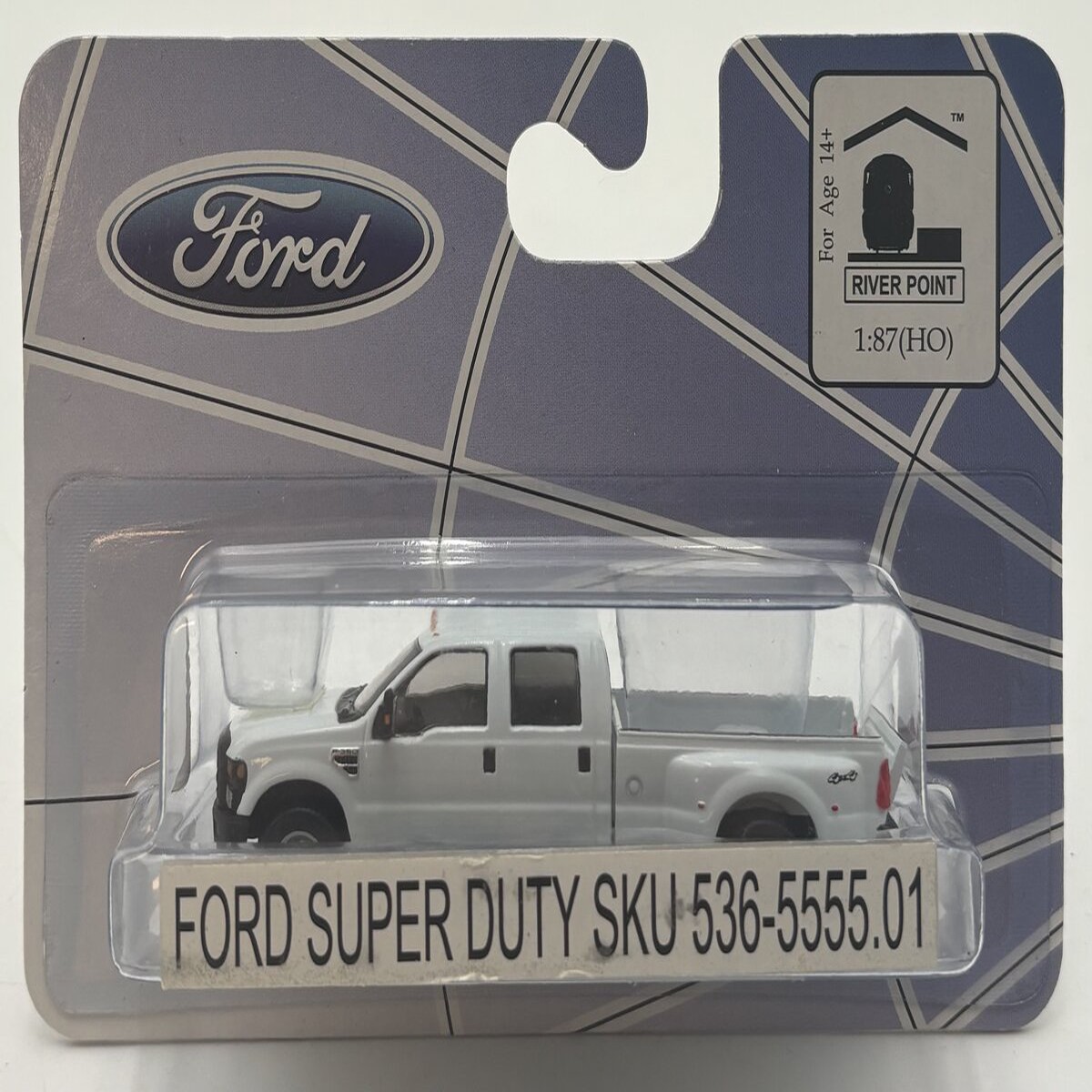 River Point Station 536-5555.01 HO White Ford Super Duty Truck