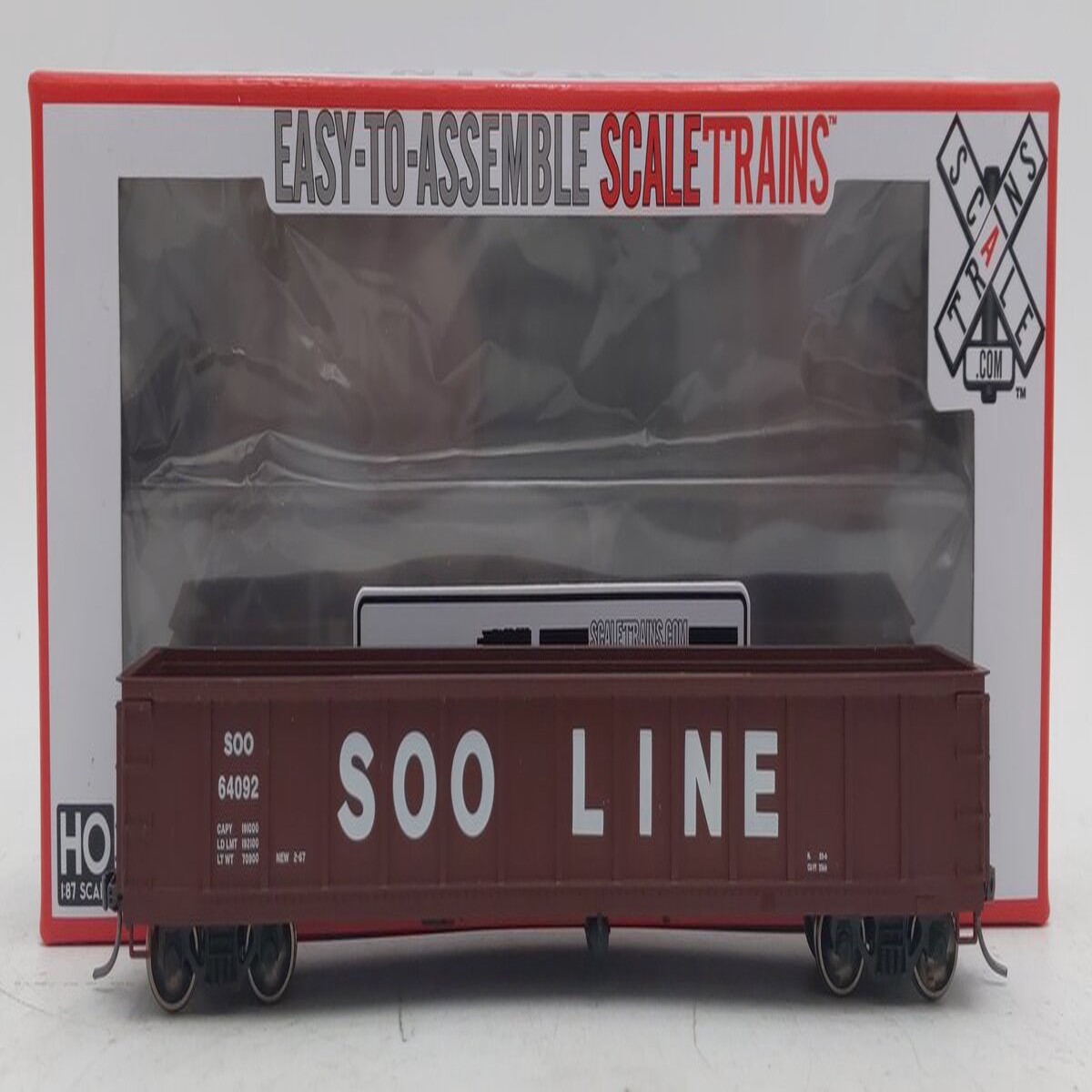Scale Trains SXT1161 HO Scale SOO Line CBQ 2566cf Gondola #64092 NIB