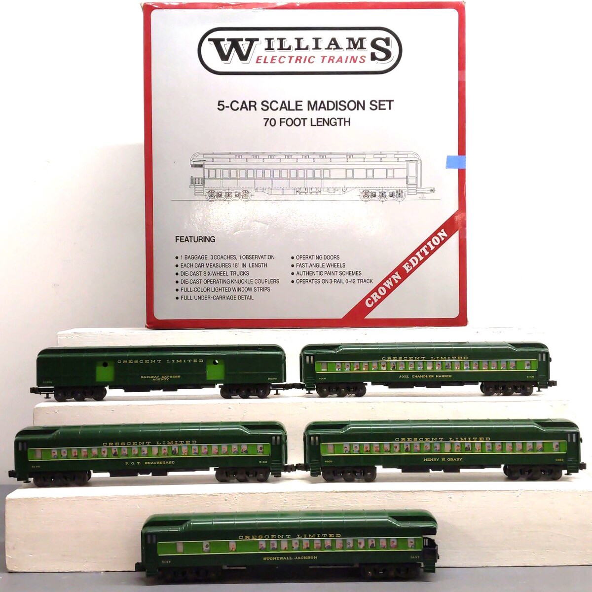 Williams 2404 O Scale Southern Crescent Madison 5 Car Set LN/Box
