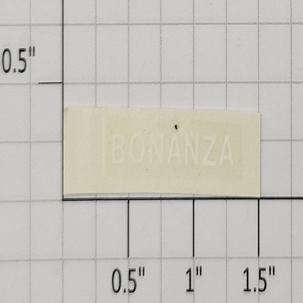 Lionel 6500-BZ White "Bonanza" Airplane Lettering Water-Soluble Decal
