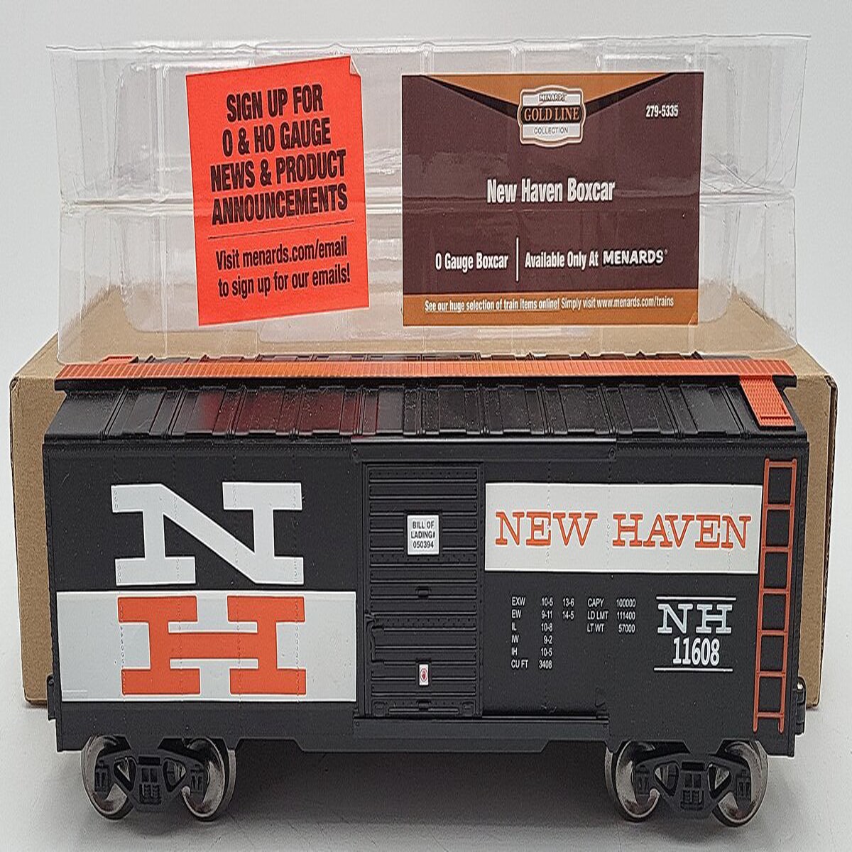 Menards 279-5335 O Gauge New Haven Boxcar EX/Box