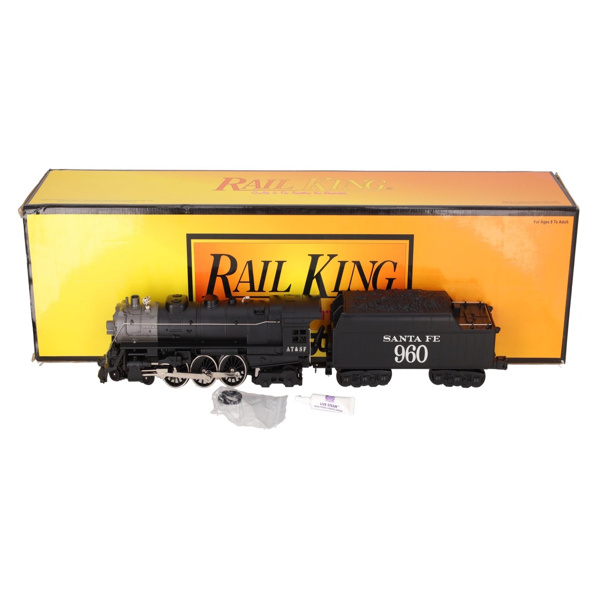 MTH 30-1237-1 Santa Fe 4-6-4 Hudson Steam Locomotive & Tender w/PS2 #960 LN/Box
