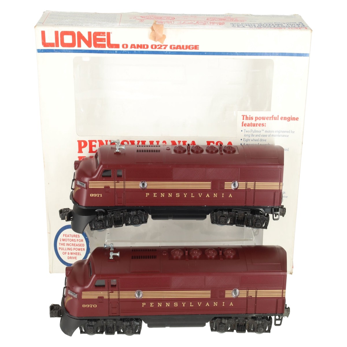 Lionel 6-8970 O Gauge Pennsylvania F3 Tuscan AA Diesel Locomotive Set- 8970/8971 EX/Box