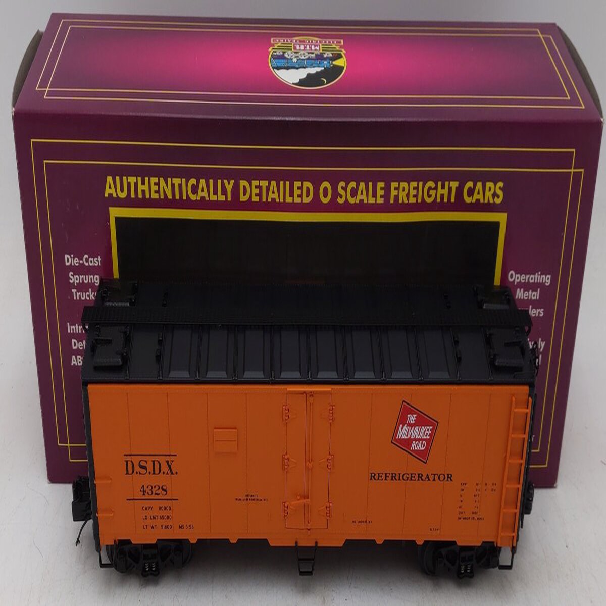MTH 20-90241G O Milwaukee Road 40' Steel Sided Reefer #4328 EX/Box
