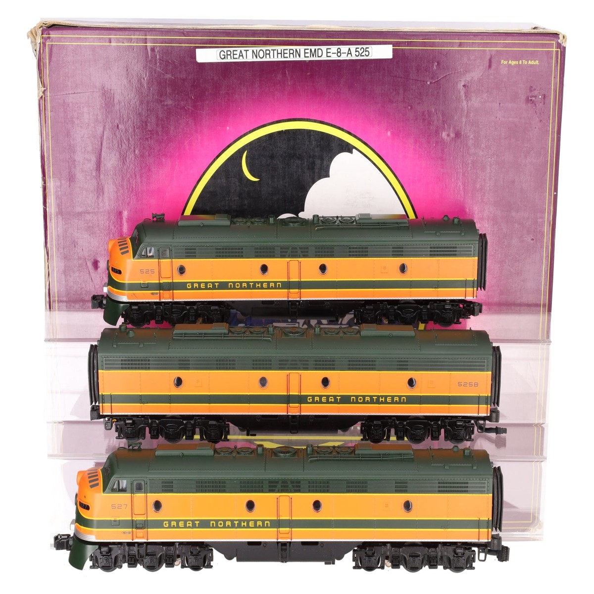 MTH 20-2305-1 O Great Northern E8 ABA Diesel Engine Set w/PS2 #525/525B/527 EX/Box