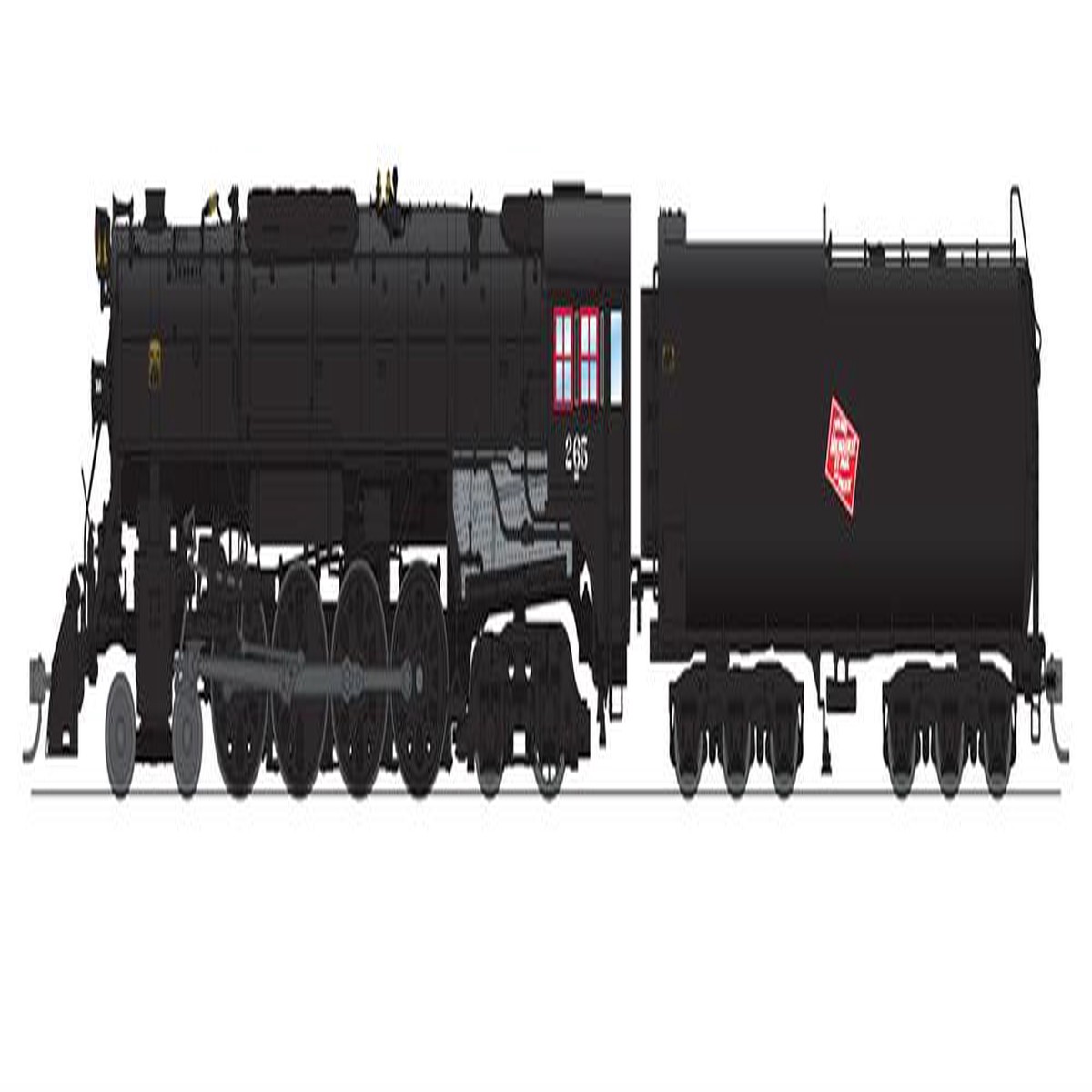 Broadway Limited 6492 HO Milwaukee S3 4-8-4 Steam Locomotive P4 DCC/Sound #265 NIB