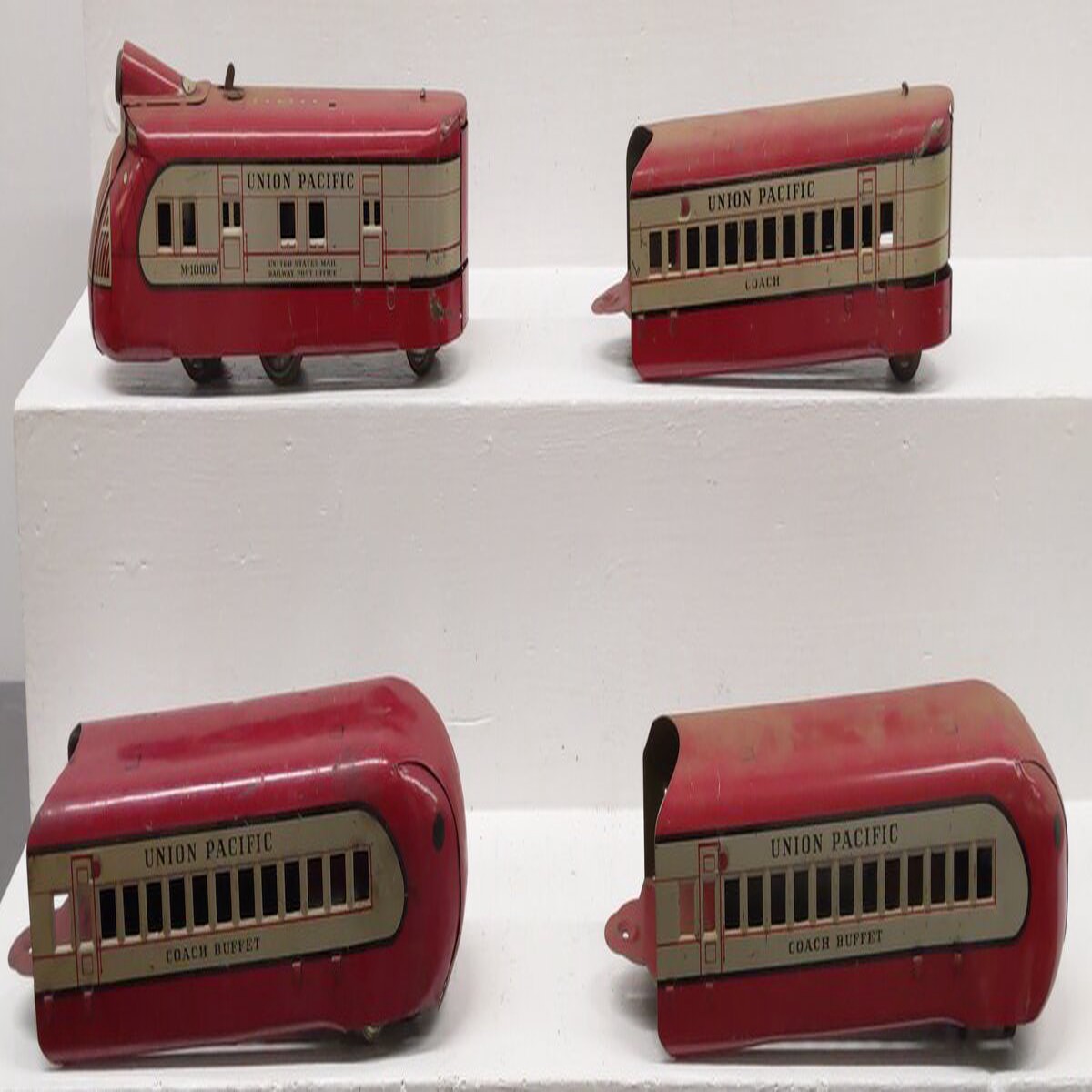 Marx M10000 Vintage O Union Pacific Tinplate Clockwork Streamline Set VG