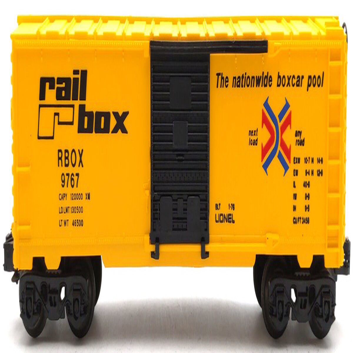 Lionel 6-9767 O Gauge Rail Box Boxcar VG