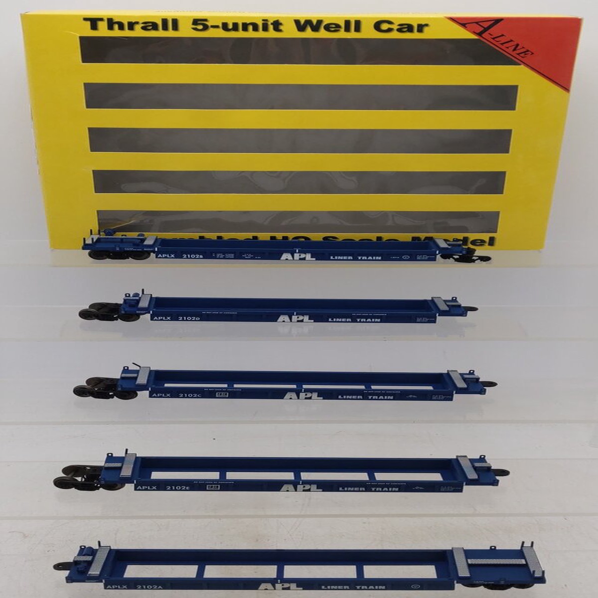 A-Line 47302-02 HO APL Thrall Container Well Car (5) EX/Box
