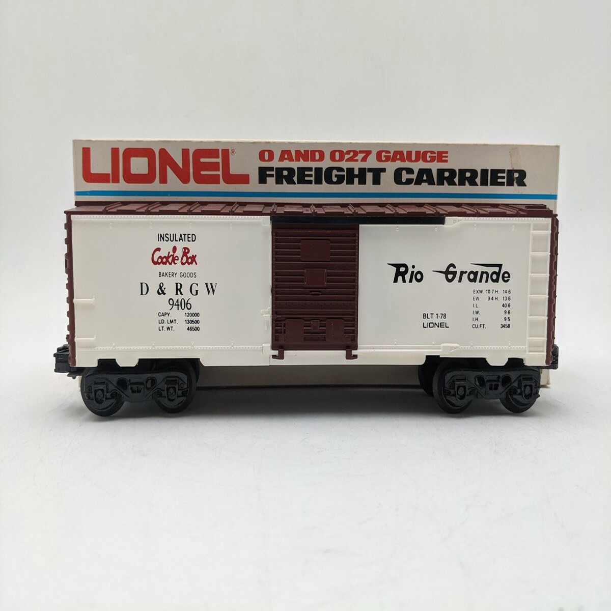 Lionel 6-9406 O Gauge Denver and Rio Grande West Cookie Boxcar EX/Box