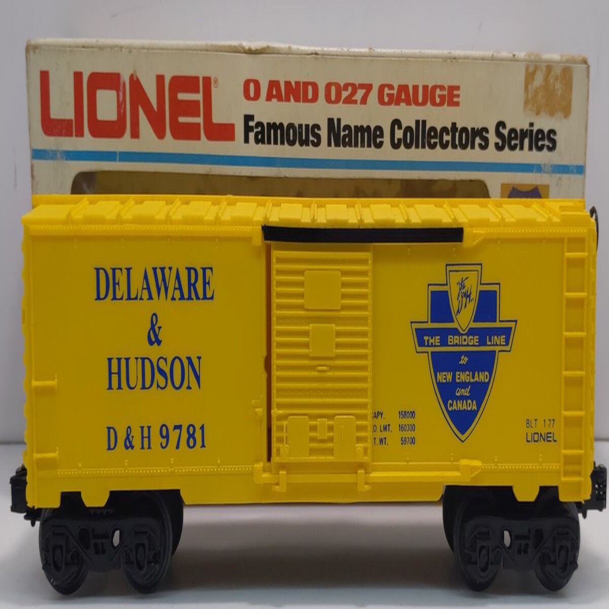 Lionel 6-9781 O Gauge Delaware & Hudson Boxcar LN/Box