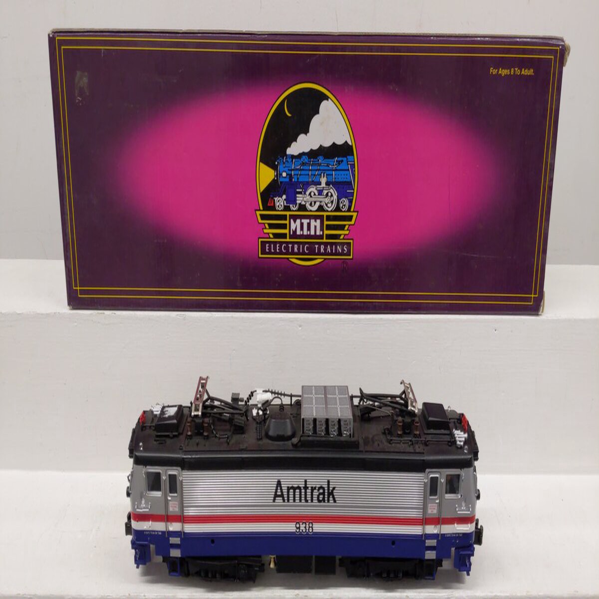 MTH 20-5505-1 Amtrak AEM-7 Electric Locomotive w/Proto-Sound 1.0 #938 EX/Box