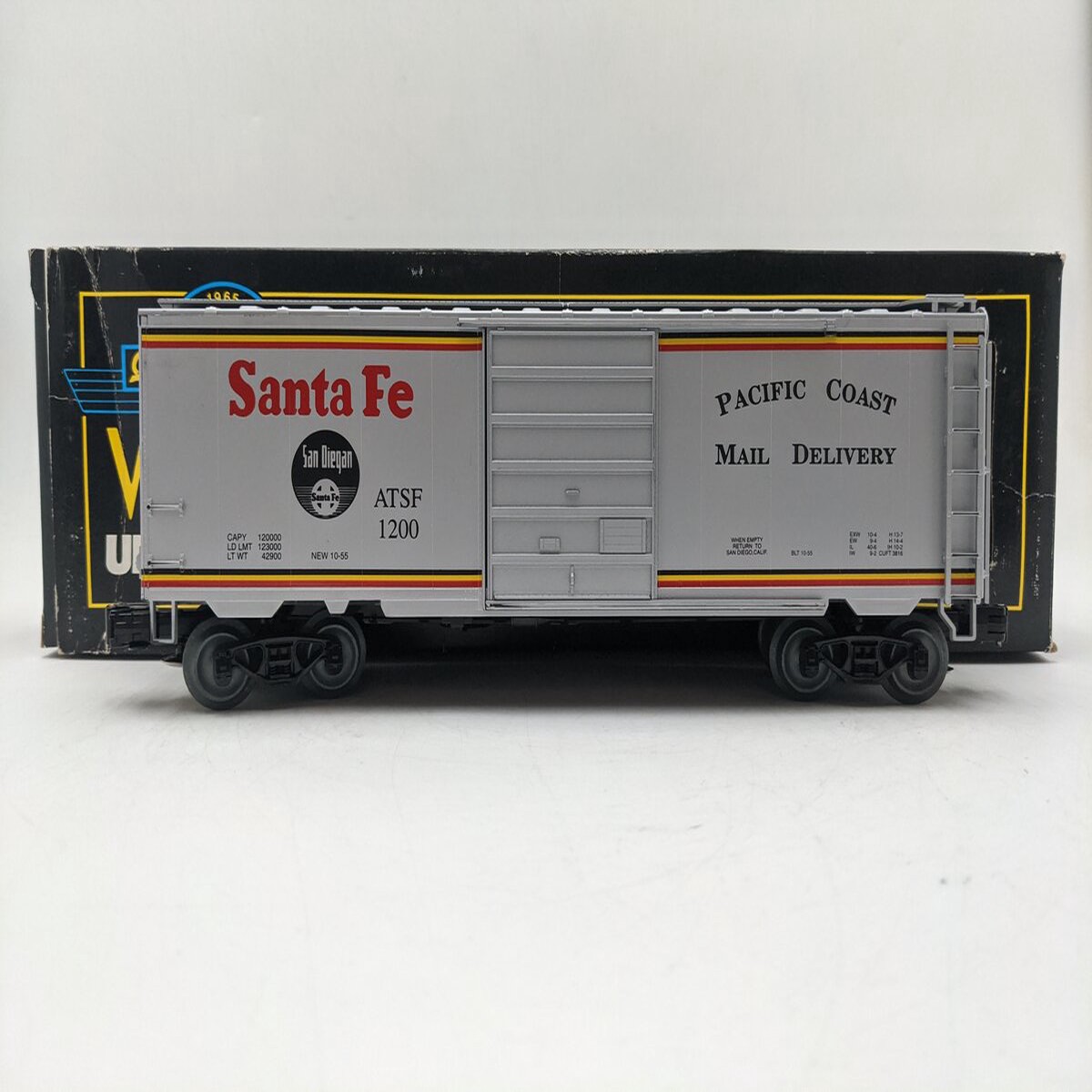 Weaver 1200 O Gauge Atchison, Topeka & Santa Fe Boxcar EX/Box