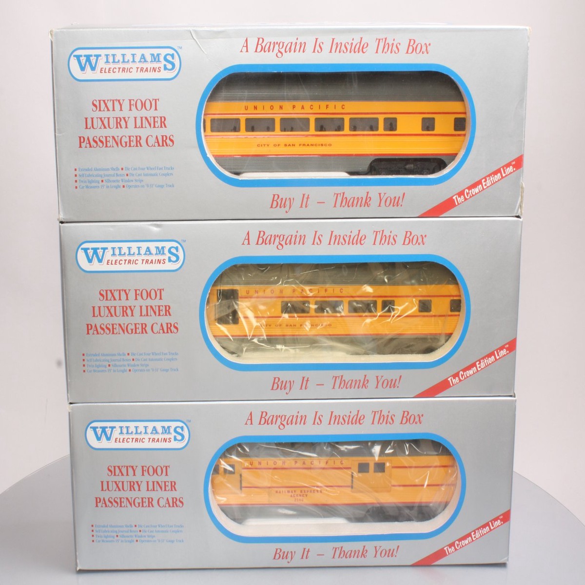 Williams LL613 Union Pacfic "City of San Francisco" 60' Luxury Liner 6-Car Set LN/Box