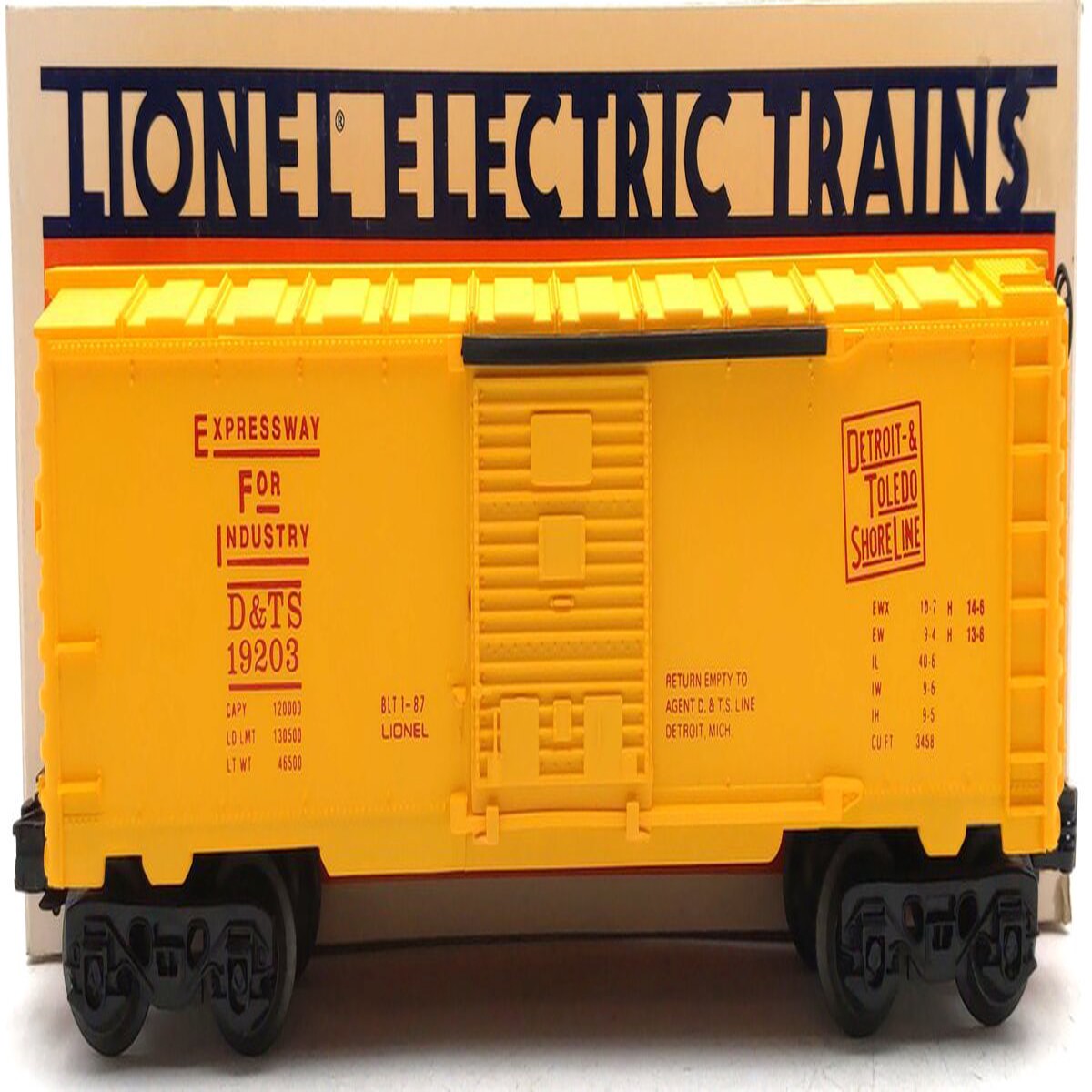 Lionel 6-19203 O Gauge Detroit & Toledo Shoreline Box Car LN/Box
