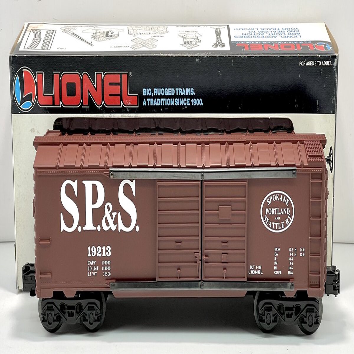 Lionel 6-19213 O Spokane, Portland & Seattle Double Door Boxcar LN/Box