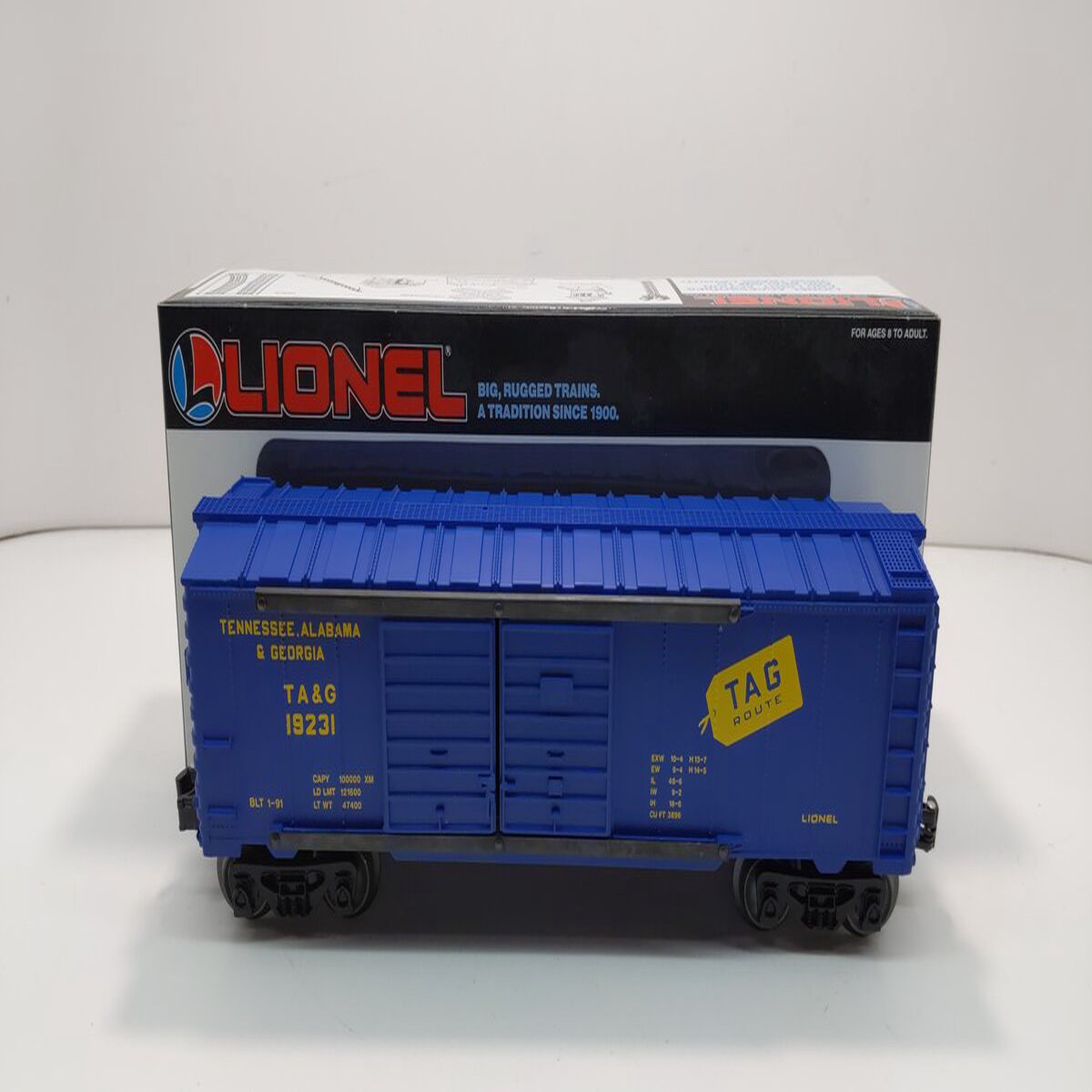 Lionel 6-19231 O Gauge Tennessee, Alabama and Georgia Double Door Boxcar LN/Box