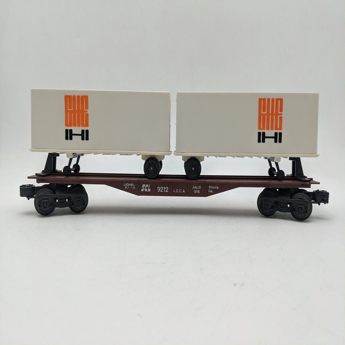 Lionel 6-9212 O Gauge LCCA Seaboard Coast Lines Flatcar w/Vans EX