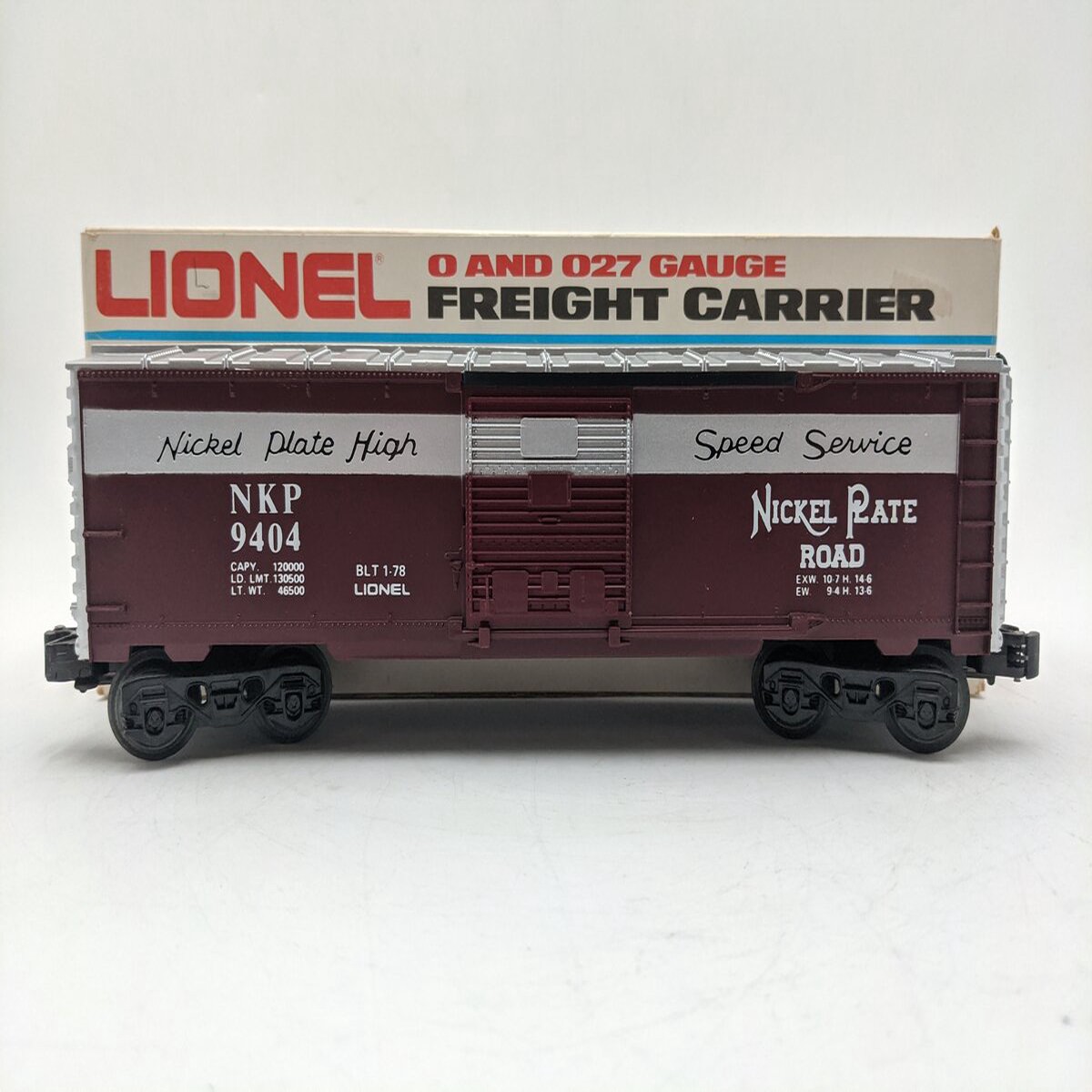 Lionel 6-9404 O Gauge Nickel Plate Road Boxcar #9404 EX/Box