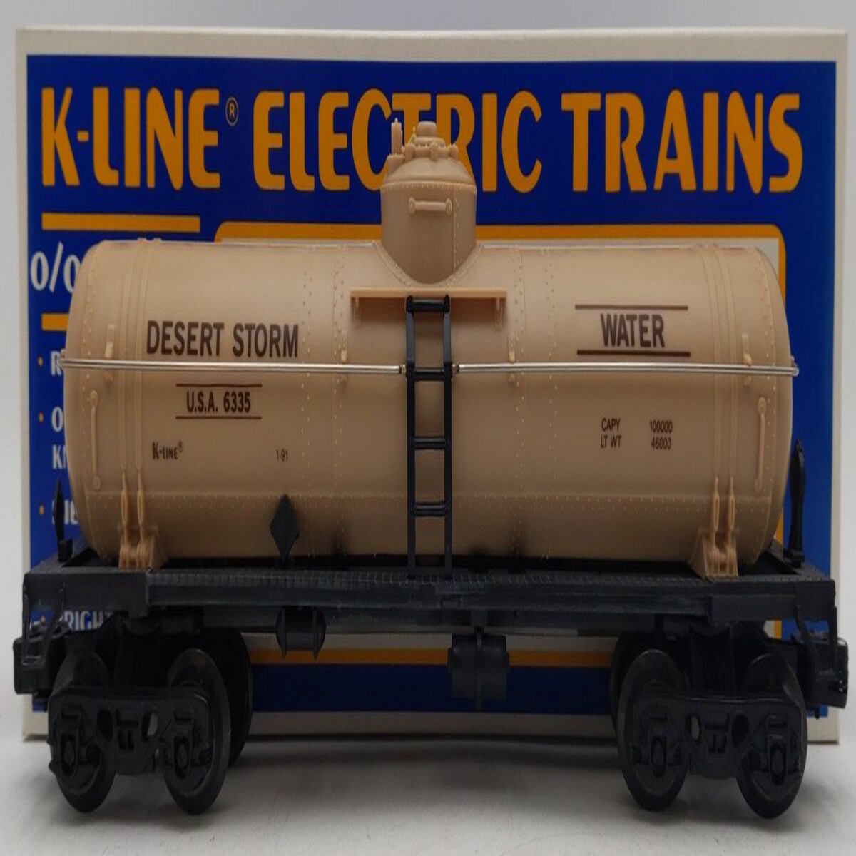 K-Line K6335 O Desert Storm Single Dome Water Tank Car EX/Box