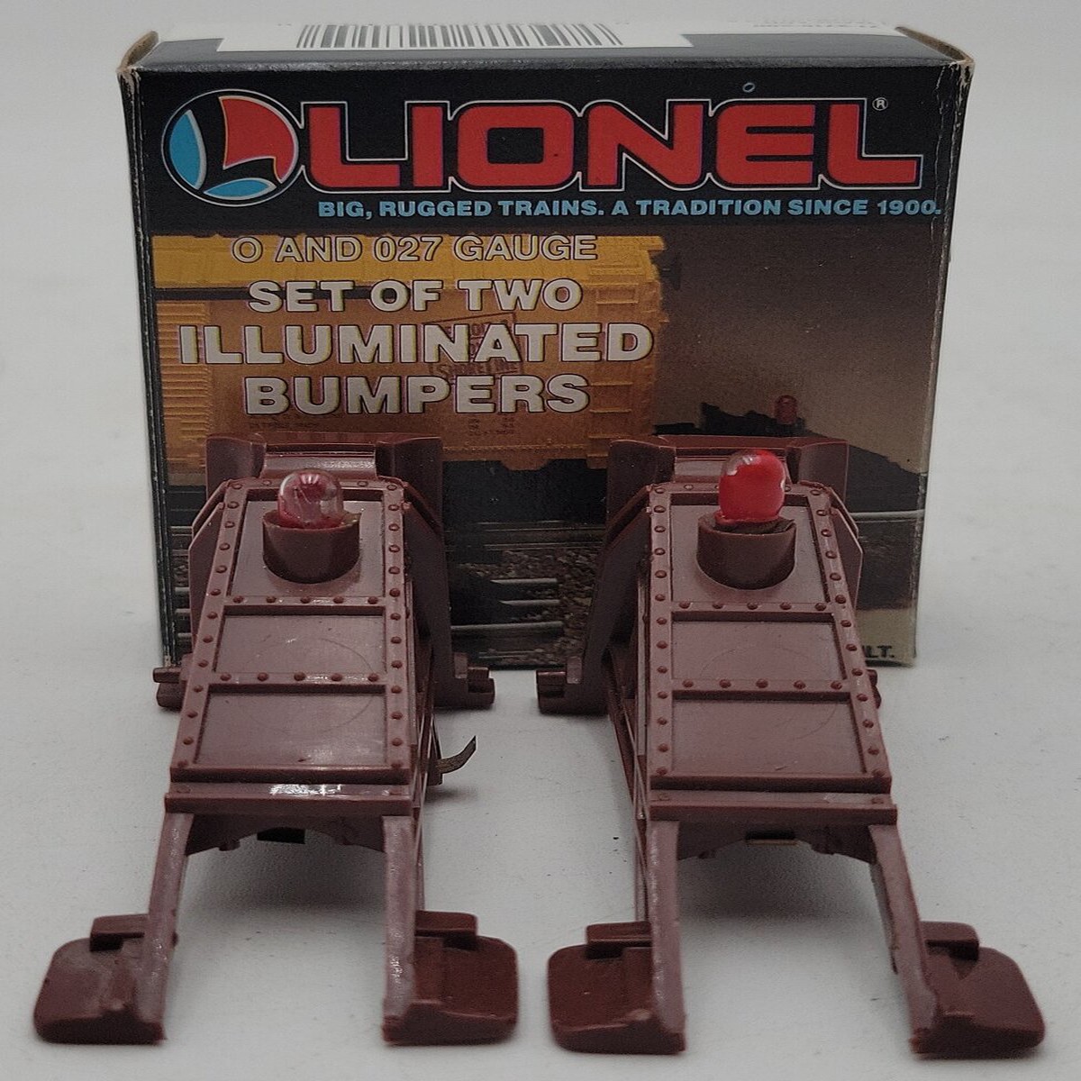 Lionel 6-12715 O and O27 Gauge Illuminated Plastic Bumpers (Set of 2) EX/Box