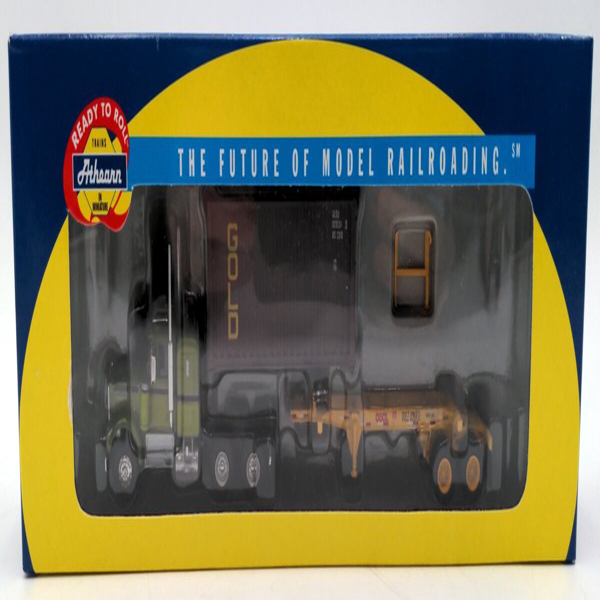 Athearn 92635 HO Scale Gold Kenworth With 20' Container & Chassis