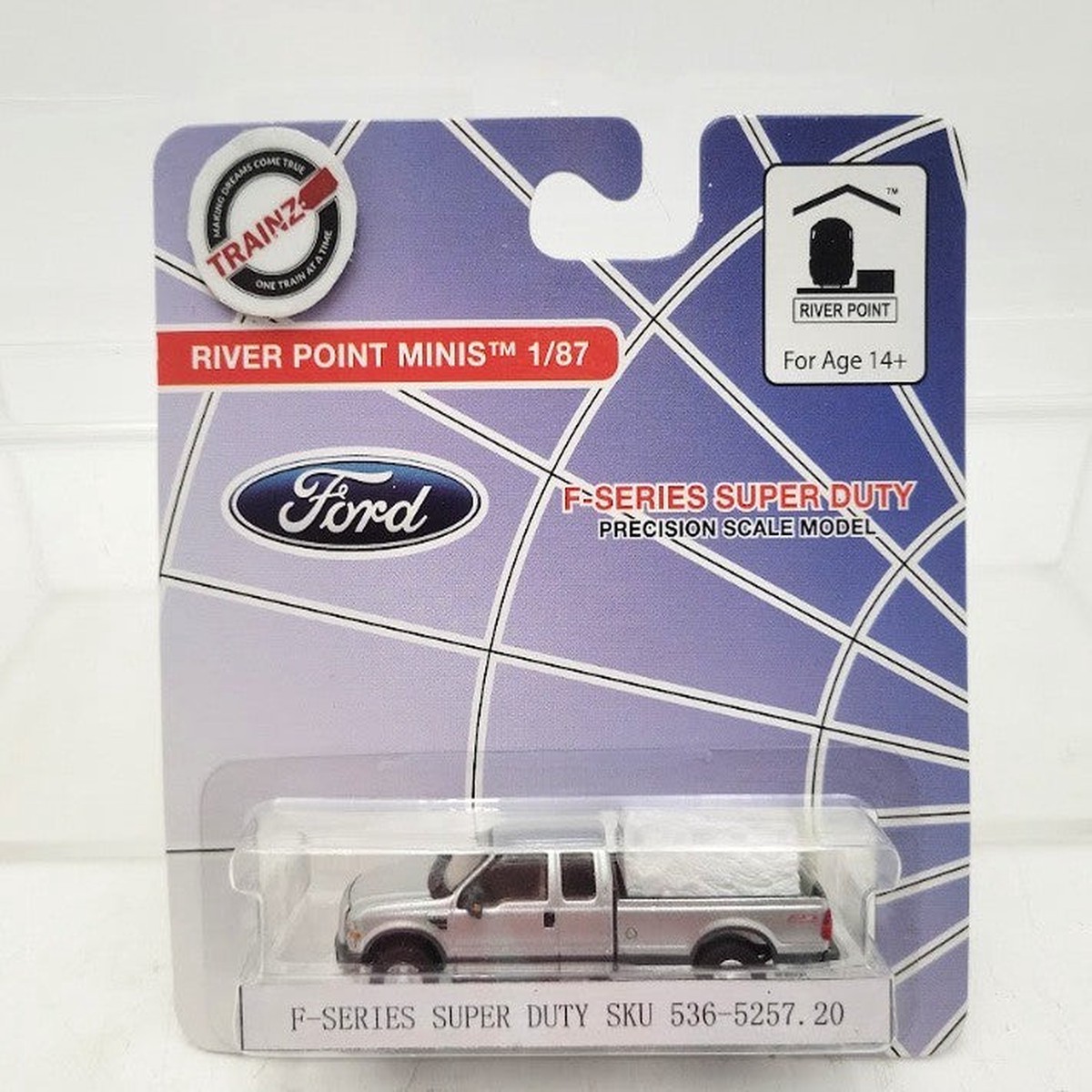 River Point Station 536-5275.20 1:87 Scale Silver F-Series Pick Up Super Duty