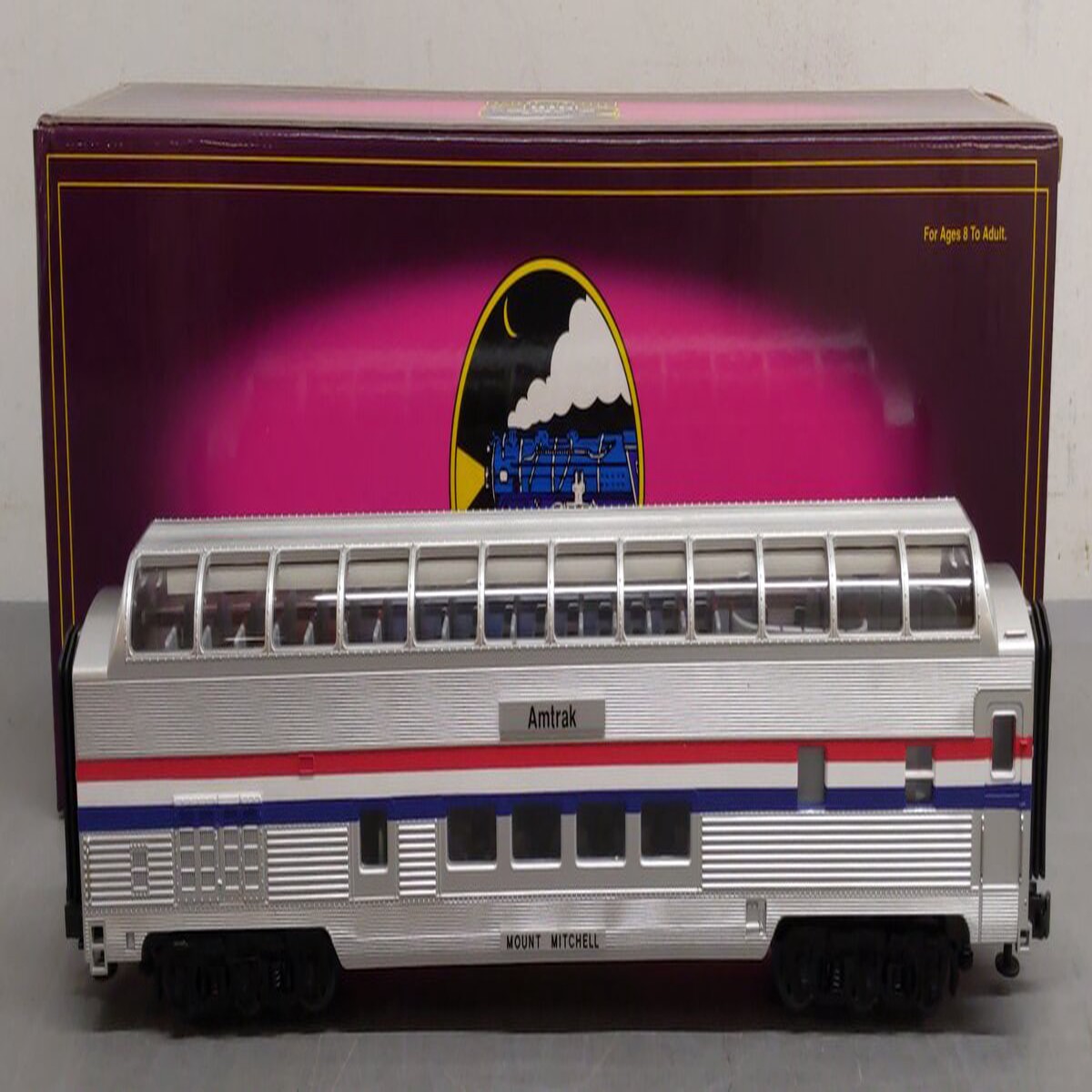 MTH 20-6748 O Gauge Amtrak "Mount Mitchell" Vista Dome Car/Box