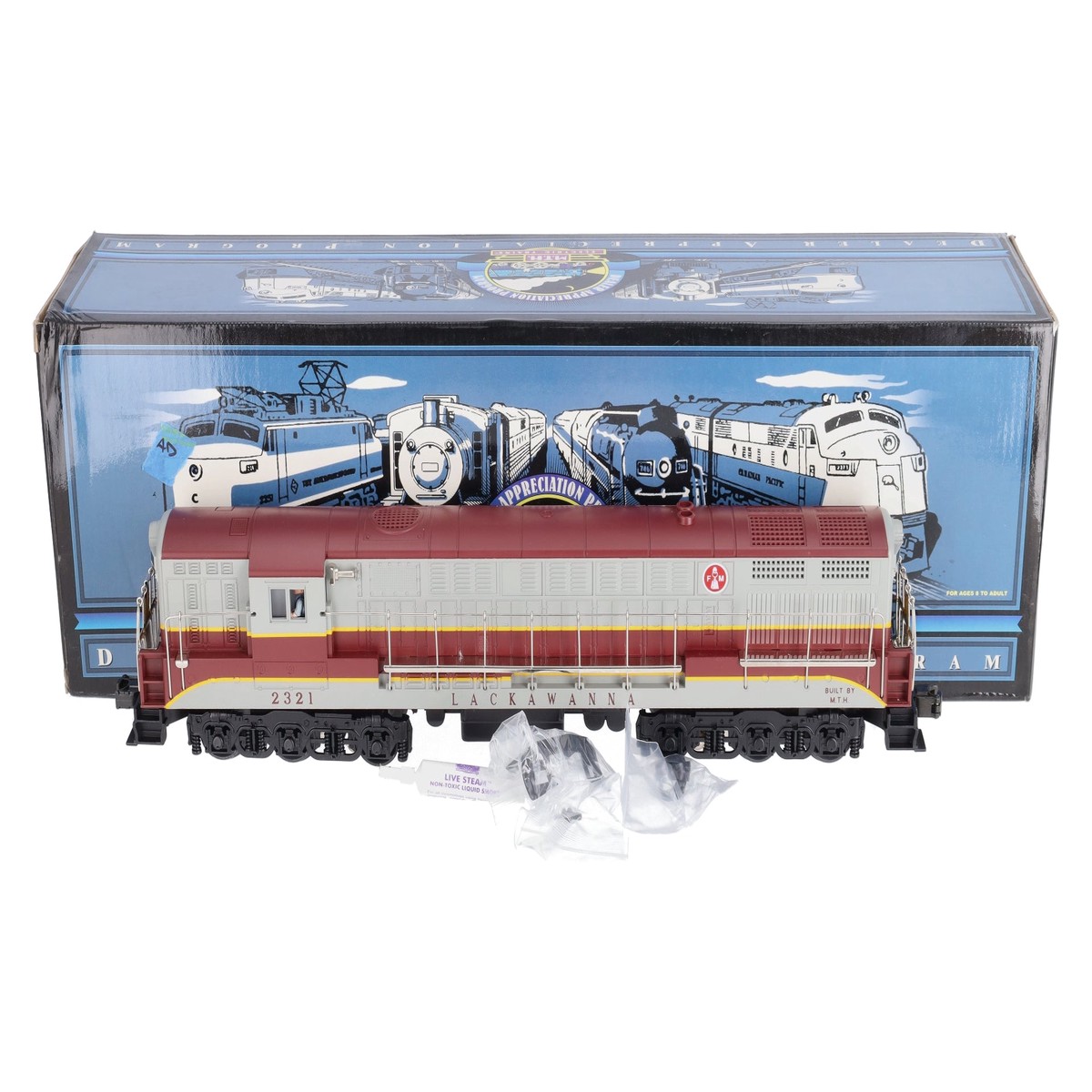 MTH 20-80001D O Gauge Lackawanna FM Diesel Locomotive #2321 w/PS1 LN/Box