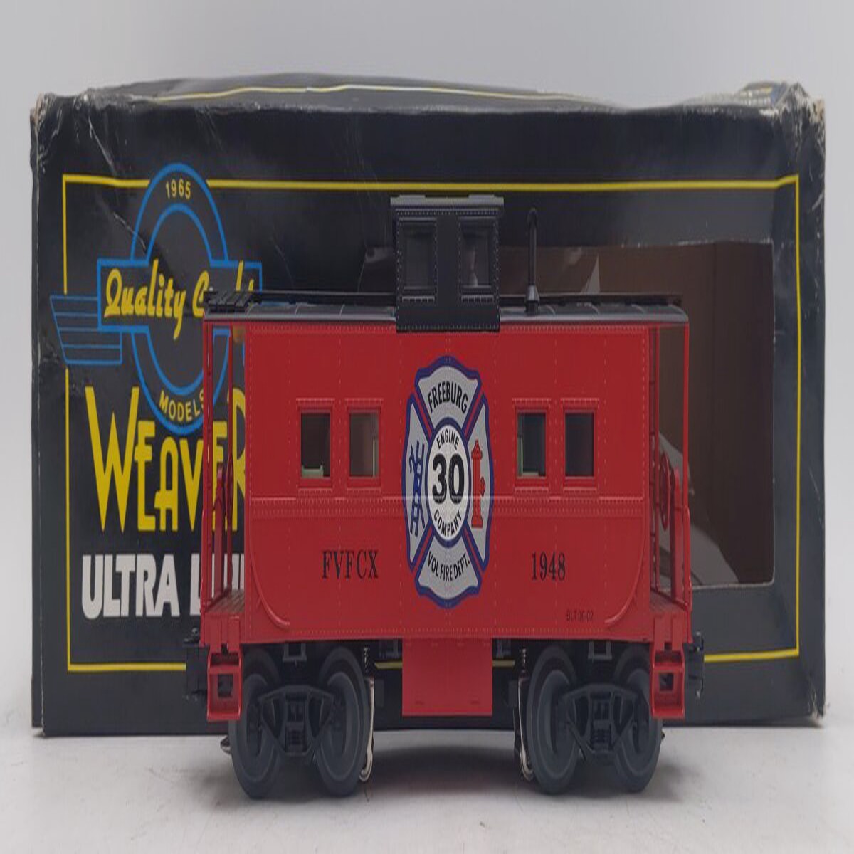 Weaver 184 O Gauge Freeburg Fire Co. Caboose #1948 - 3 Rail EX/Box