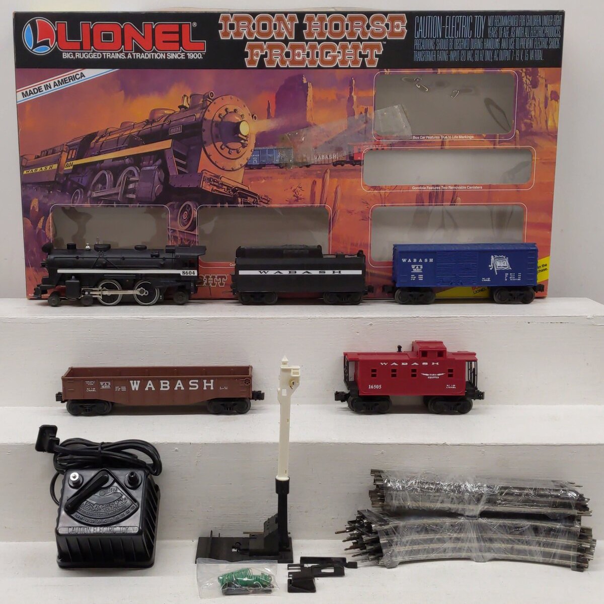 Lionel 6-11703 O Gauge Iron Horse Wabash Steam Freight Train Set VG/Box