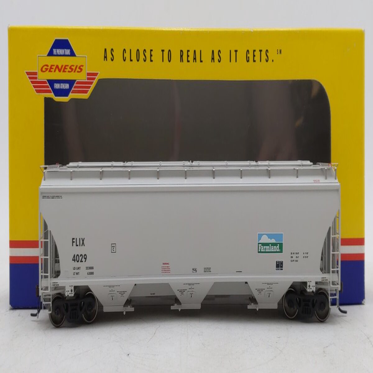 Athearn G4265 HO Scale FLIX Trinity 5161 Cu.Ft. Covered Hopper #4029 EX/Box