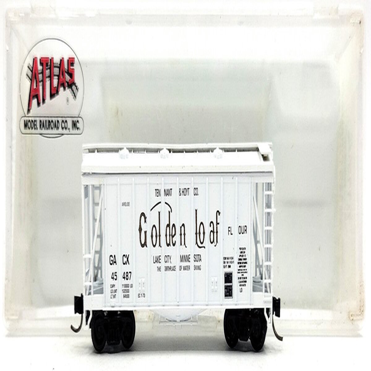 Atlas 3863 N Scale Golden Loaf GATX Airslide Covered Hopper #45487 LN/Box