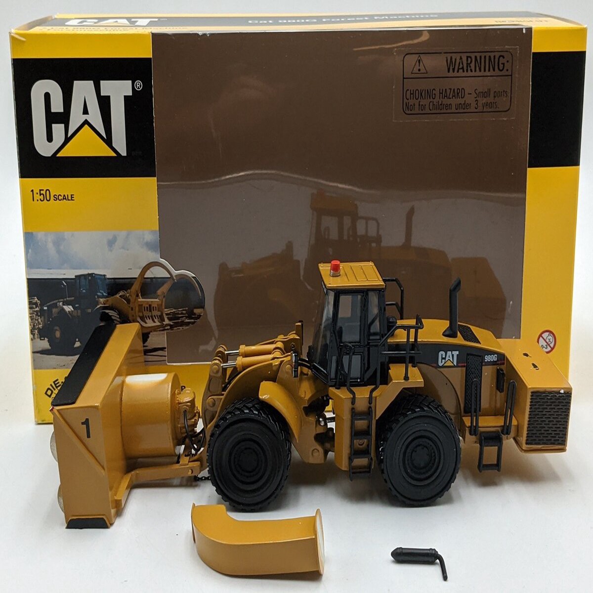 Custom Built 1:50 Diecast Caterpillar 980G Snow Plow Custom/Box