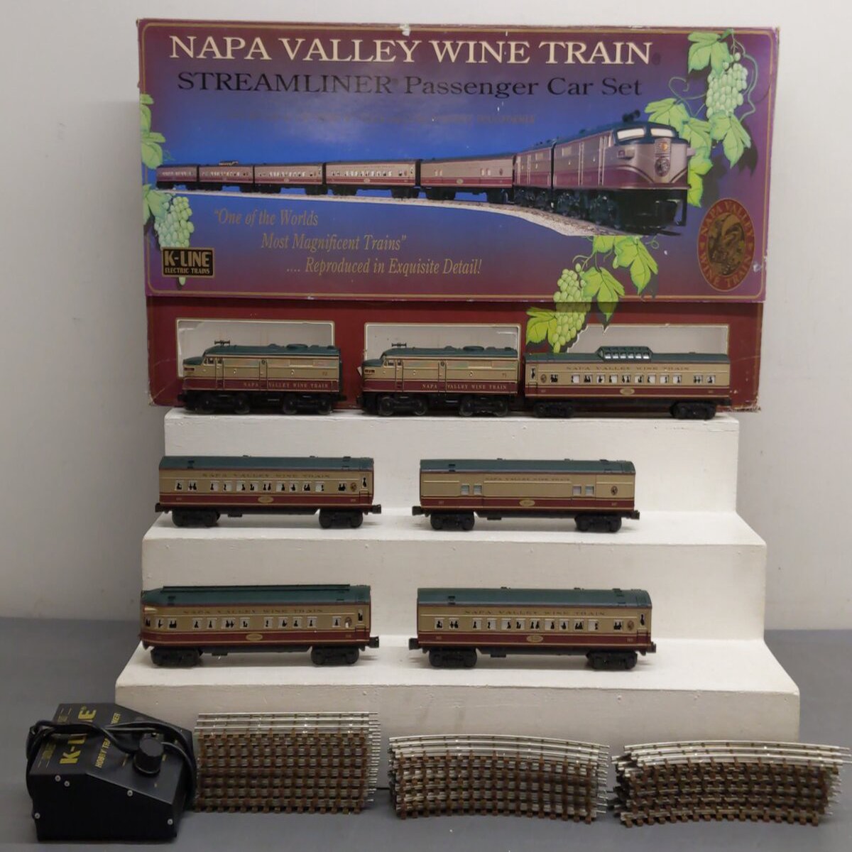 K-Line K1511 O Gauge Napa Valley Wine Diesel Passenger Train Set EX/Box