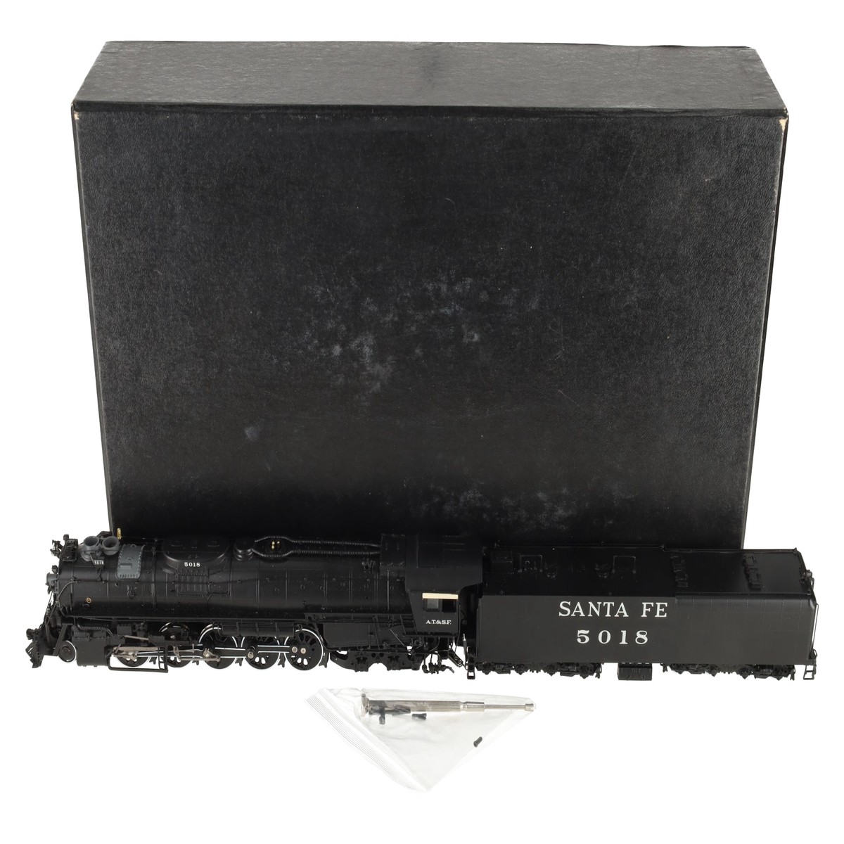 Sam Model Tech 5018 HO BRASS Santa Fe 2-10-4 Steam Locomotive & Tender - Painted EX/Box