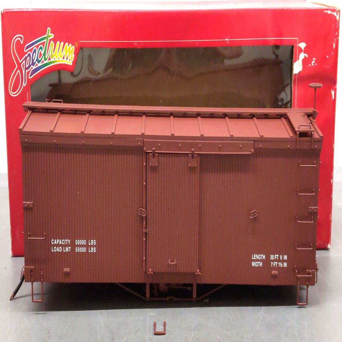 Bachmann 88699 1:20.3 Scale Undecorated Box Car w/Murphy Roof & Data VG/Box