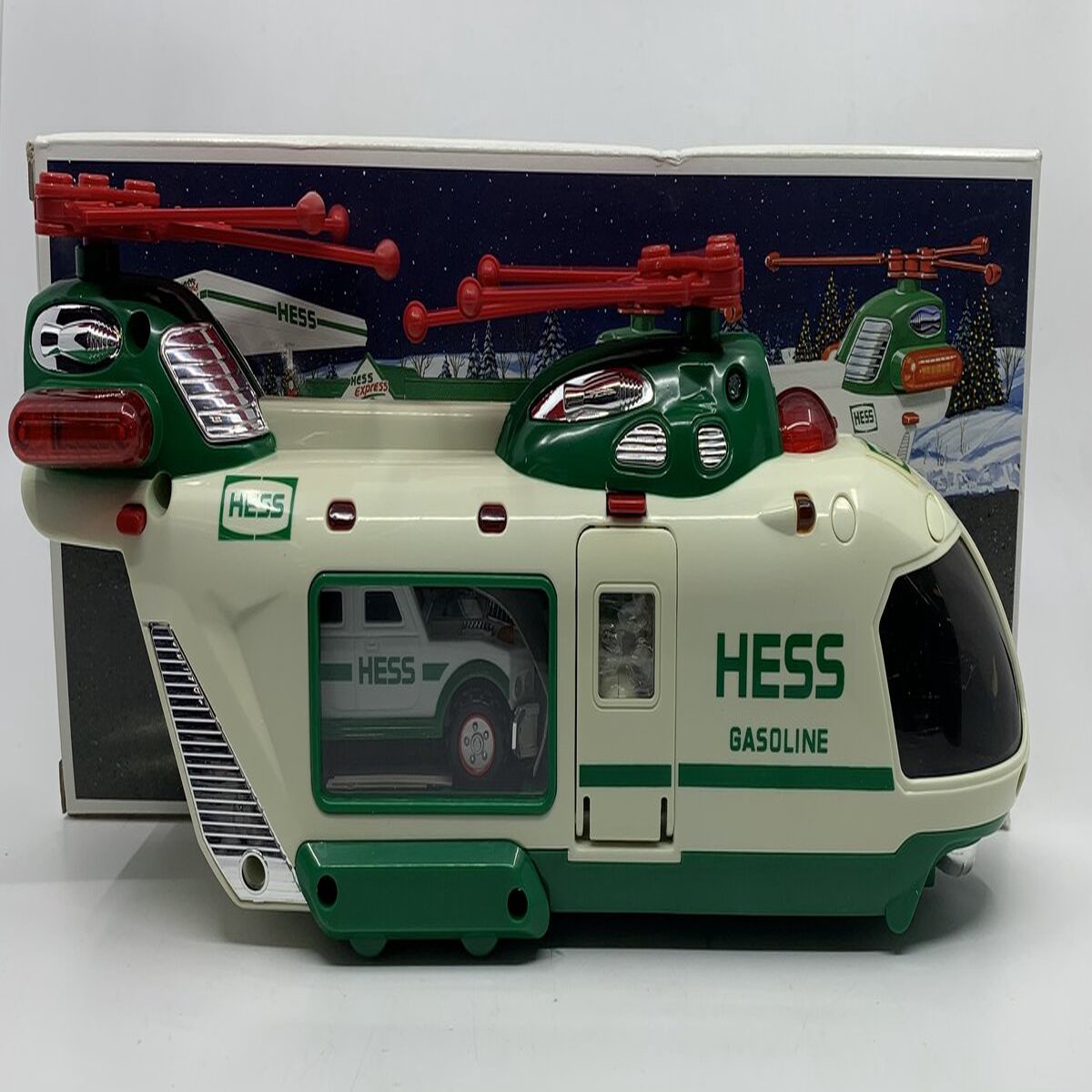 Hess 2001 Diecast Helicopter with Motorcycle & Cruiser LN/Box