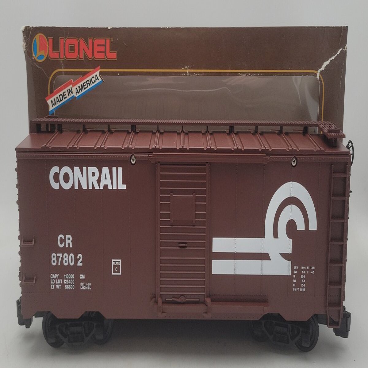 Lionel 8-87802 G Scale Conrail Boxcar w/E.T.D. LN/Box