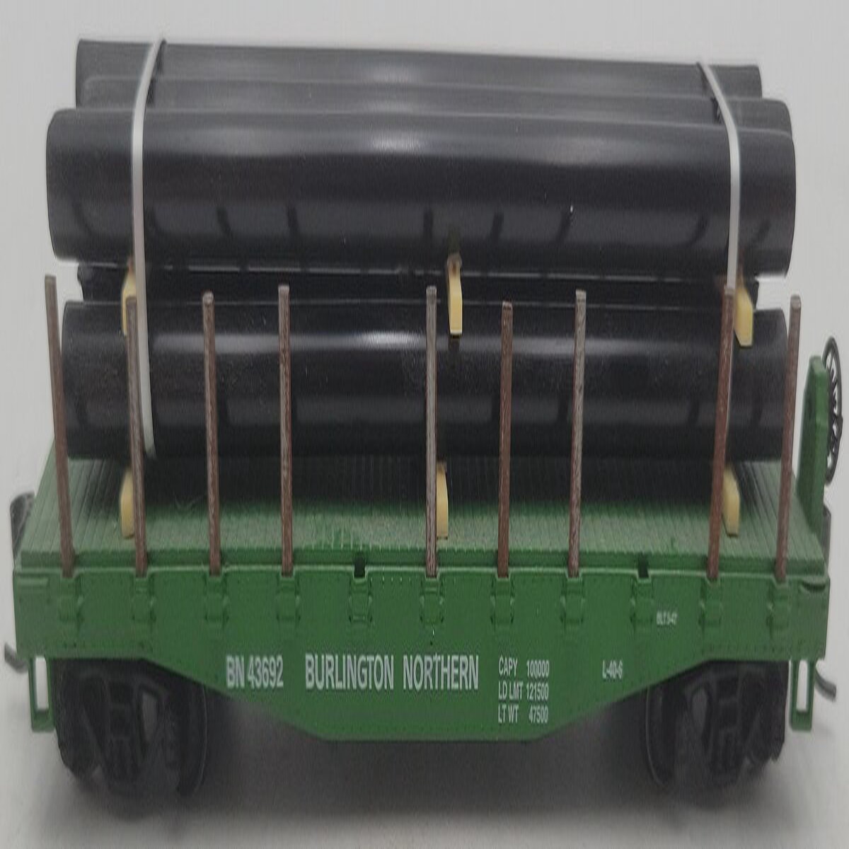 Athearn HO Scale Burlington Northern Flatcar W/ Load EX
