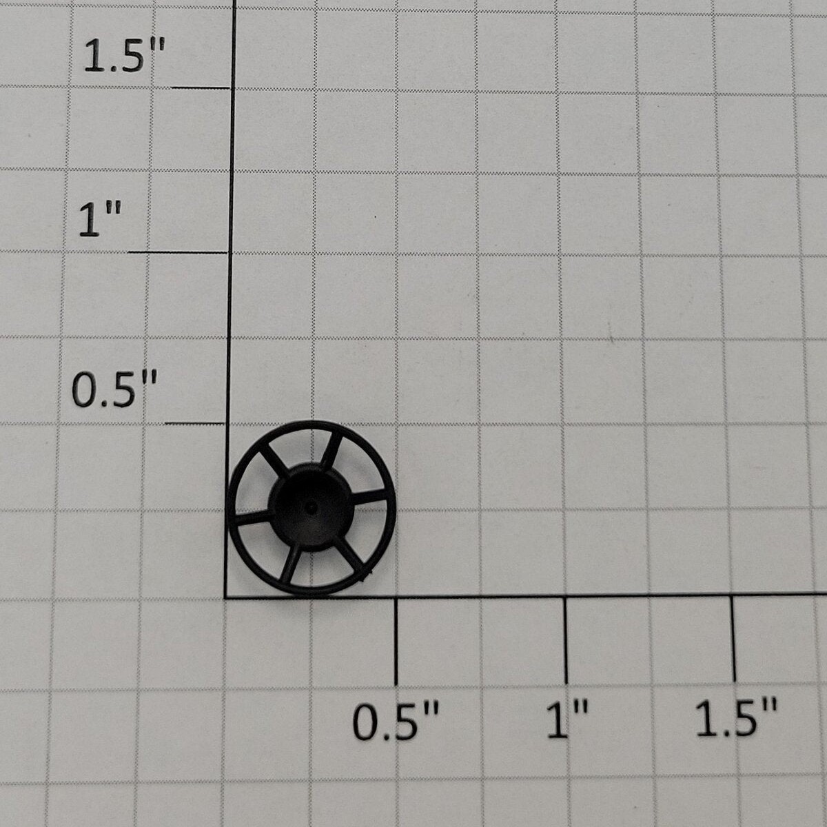 Kusan KS-BW-25 O Gauge Black 6-Spoke Brake Wheel
