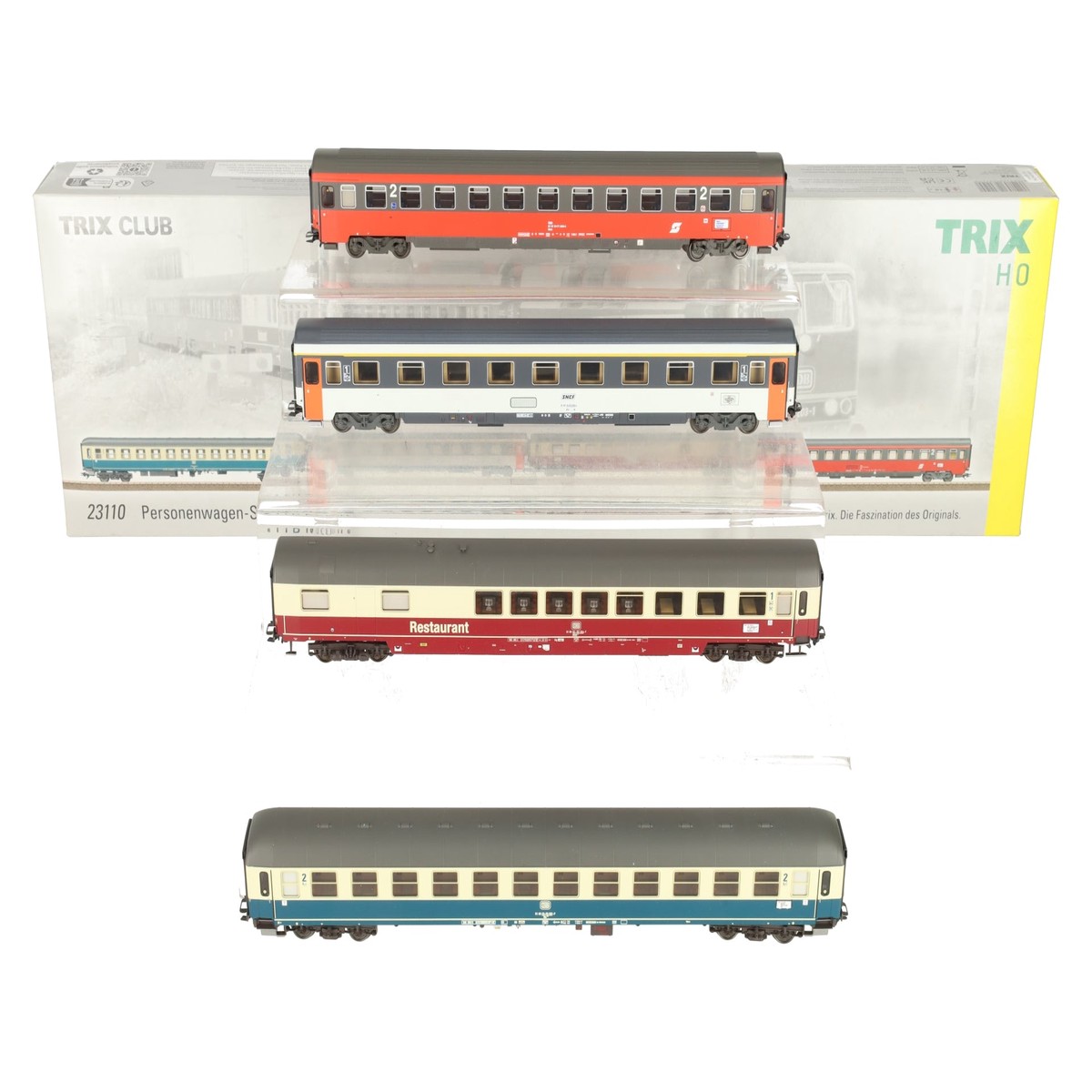 Trix 23110 HO FD Mozart Passenger Car #1 (Set of 4) NIB