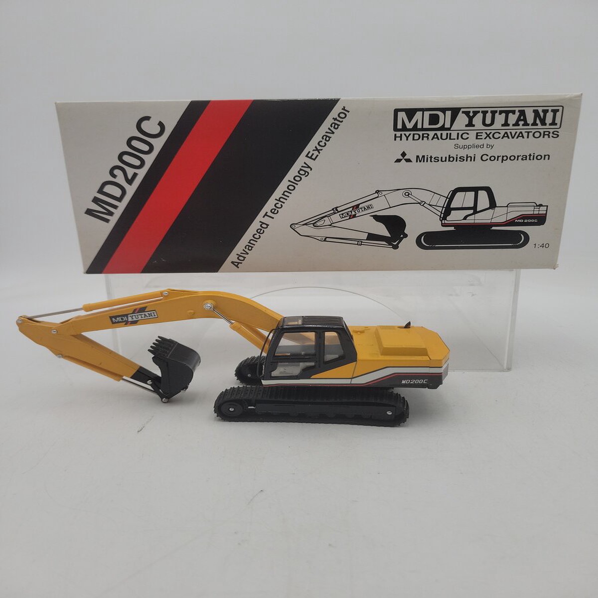 Modeling UI MD200C 1:40 Scale Mitsubishi MDI Yutani Hydraulic Excavator Diecast EX/Box